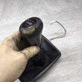 BMW 01-06 E46 M3 6 SPEED SHIFT KNOB OEM Illuminated *Worn Leather*