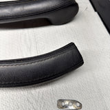 96-02 BMW Z3M Front Passenger Driver Door Card Handles Arm Trims Leather Black