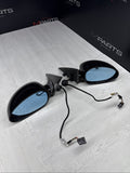01-06 BMW E46 M3 Side View Door Mirrors Pair Jet Black *Paint Bubbling
