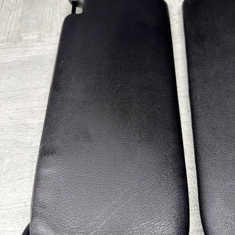 1984-1993 BMW E30 3-Series Factory Sun Visor Pair Anthracite Vinyl OEM *Notes*