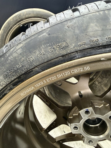 Rohana RFX11 5x120 19x9.5 19x11 Brushed Bronze Rims Wheels Set