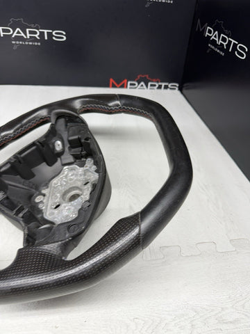 BMW 01-06 E46 M3 Manual Custom Leather Sides Flat Bottom Top Steering Wheel