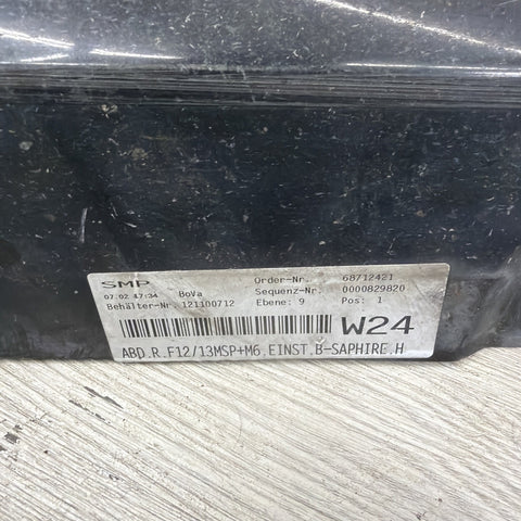 OEM BMW F12 F13 640 650 M6 Passenger Side Rocker Skirt Trim Panel Black Sapphire