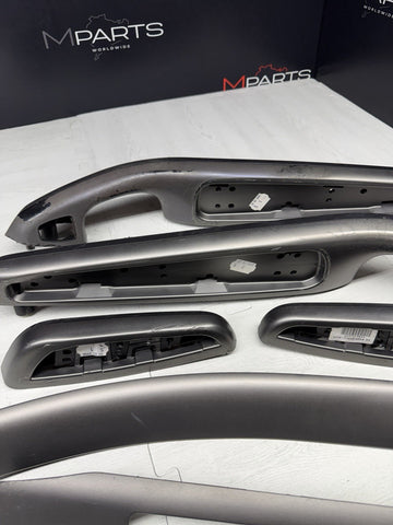 01-06 BMW E46 M3 Convertible Interior Armrests Trim Set Titan Shadow *Notes*