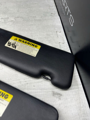 BMW E64 M6 Convertible OEM Sunvisors Sun Visors Black Leather Pair