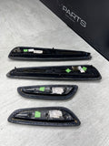 01-06 BMW E46 M3 Convertible Door Arm Rest Armrest Pads Black *4 Broken Tabs