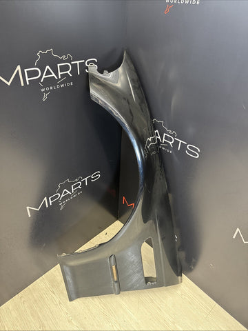 01-06 BMW E46 M3 Front Driver Left Fender Carbon Black *Dent