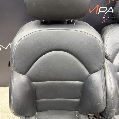 BMW E46 M3 Coupe Front Sport Seats Pair Black Napa Leather 2001-2006 OEM *Notes*