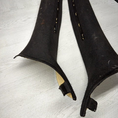 2001-2006 BMW M3 E46 Coupe Front Left Right A Pillar Trim Cover Black OEM