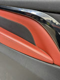 15-20 BMW F82 F83 M4 Front Right Passenger Leather Door Card Panel Sahkir Orange