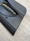01-06 BMW E46 M3 DRIVER LEFT SIDE DOOR PANEL CARD BLACK OEM