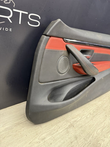 15-20 BMW F82 F83 M4 Front Right Passenger Leather Door Card Panel Sahkir Orange