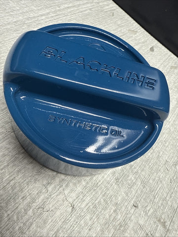 08-13 BMW E90 E92 E93 M3 Engine Oil Cap Laguna Seca Blue BLACKLINE
