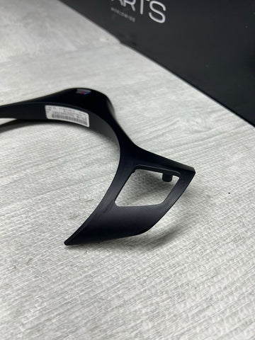 08-13 BMW E90 E92 E93 M3 Lower Steering Wheel Trim Cover Plate Black