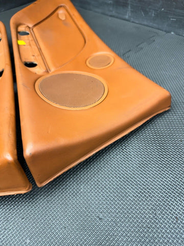 01-06 BMW E46 M3 Convertible Rear Left Right Door Cards Panels Trims Cinnamon