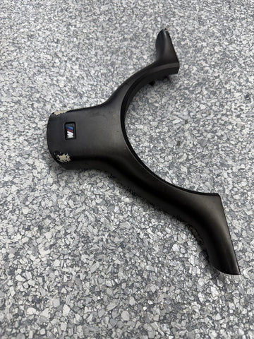OEM 01-06 BMW E46 M3 Lower Steering Wheel Trim Cover Plate Black