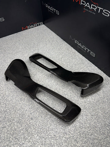 Carbon Seat Button Frame Panels Cover Bezels 21-26 BMW G80 G82 G83 M3 M4