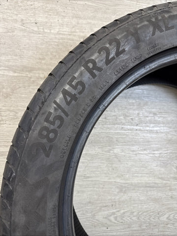 2024 Tire P285/45R22 Continental Premium Contact 6 MO-S Silent 114Y Used 7-8/32