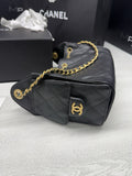 NEW CHANEL Mini 25 Hobo Bag Black Quilted Gold Chain  Women's Shoulder Strap
