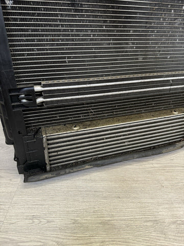 11-12 BMW E90 E92 E93 335 N55 Electric Engine Radiator Condenser Cooling Fan