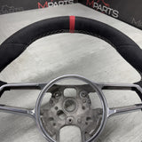 PORSCHE 991 GT3 991.2 GT 3 RS 997.2 BLK LEATHER PDK SHIFT STERRING WHEEL RED TOP