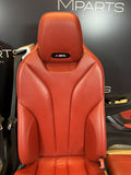 15-20 OEM BMW F83 M4 Convertible Sakhir Orange Red Complete Interior Seats Set