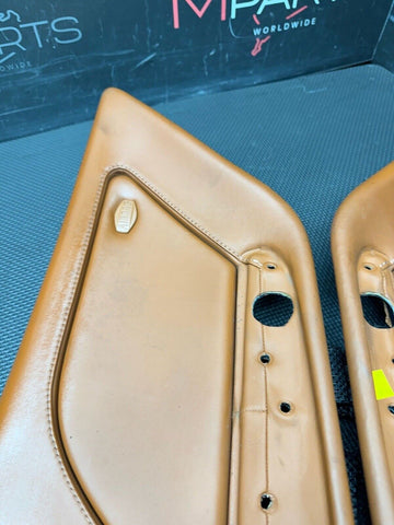 01-06 BMW E46 M3 Convertible Rear Left Right Door Cards Panels Trims Cinnamon