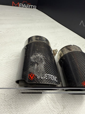 Valvetronic Designs 76mm Carbon Fiber Exhaust Tips Universal