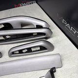 01-06 BMW E46 M3 Convertible Interior Armrests Trim Set Brushed Aluminum *Notes*