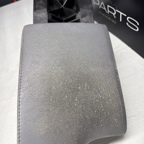 01-06 BMW E46 M3 Center Console Armrest Arm Rest Dove Grey Leather
