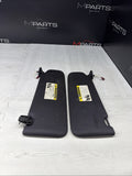 08-13 OEM BMW E92 328 335 M3 Coupe Right Left Pair Sun Visor Black Felt