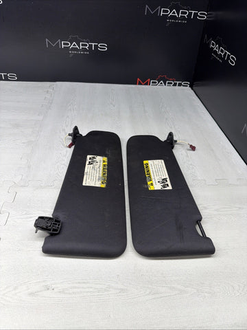08-13 OEM BMW E92 328 335 M3 Coupe Right Left Pair Sun Visor Black Felt