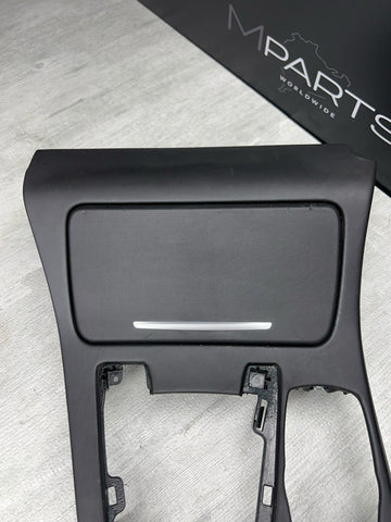 13-16 BMW F10 M5 Center Console Cover Panel Bezel Trim Leather Black