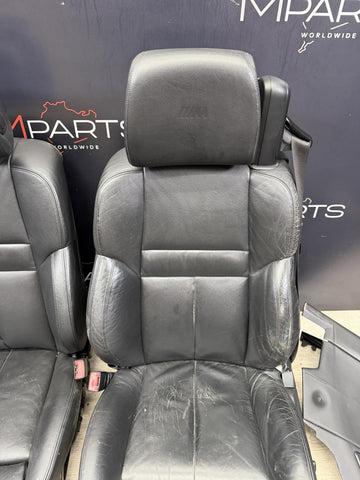 MBMW E64 M6 08-10 CONVERTIBLE FRONT REAR LEATHER SPORT SEAT BLACK DOOR CARDS