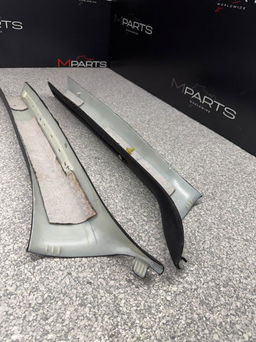 01-06 BMW E46 M3 Coupe Front A Pillars Black Original OEM Pair *Notes*