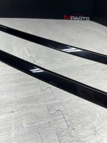 08-13 BMW E92 335 M3 Coupe Roof Rails Mouldings Pair 51138045379 Sapphire Black