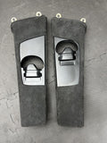 01-06 BMW E46 M3 Coupe Interior B Pillars Seatbelt Column Covers Trims Alcantara