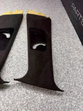 99-03 BMW E39 M5 B-Pillar Column Interior Upper Cover Pair Alcantara OEM