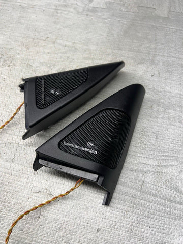 07-13 BMW E92 E93 335 FRONT DOOR HARMAN KARDON SPEAKERS TWEETER COVER TWEETERS