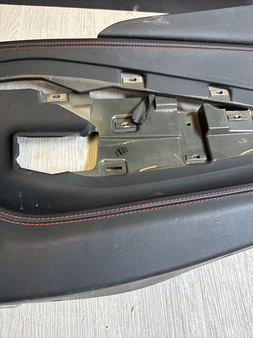 Right Passenger Door Card Panel Black / Red Stitching 19-23 Ferrari F8 Tributo