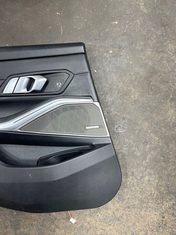 BMW 21-24 G80 M3 Sedan OEM Rear Left Driver Door Card Panel Black