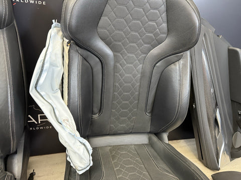 20-25 BMW F97 X3M Original Black Front Rear Door Interior Seats Complete *Rail