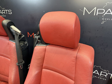 07-13 BMW E93 335 Convertible Original Coral Red Interior Seats Complete