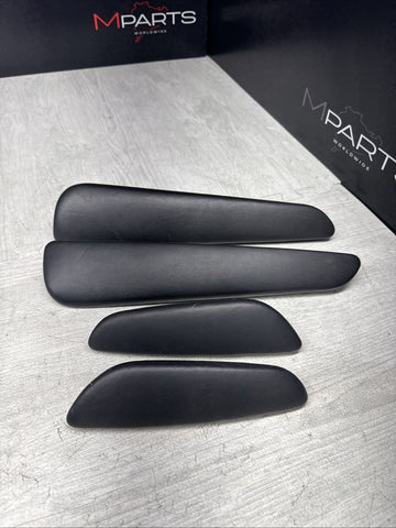 01-06 BMW E46 M3 Convertible Door Upper Arm Rest Armrest Pads Black *Notes*