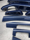 01-06 BMW E46 M3 Convertible Interior Armrests Trim Set Painted Blue