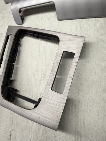 01-06 BMW E46 M3 Convertible Interior Armrests Trim Set Brushed Aluminum *Tabs