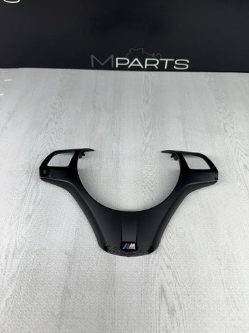 08-13 BMW E90 E92 E93 M3 Lower Steering Wheel Trim Cover Plate Black