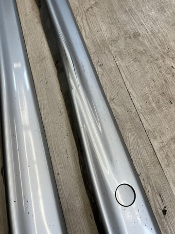 94-99 BMW E36 M3 SEDAN SIDE SKIRTS ROCKER PANELS MOLDINGS ARCTIC SILVER