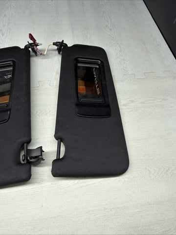 08-13 OEM BMW E92 328 335 M3 Coupe Right Left Pair Sun Visor Black Felt