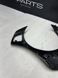 08-13 BMW E90 E92 E93 M3 Lower Steering Wheel Trim Cover Plate Carbon Fiber